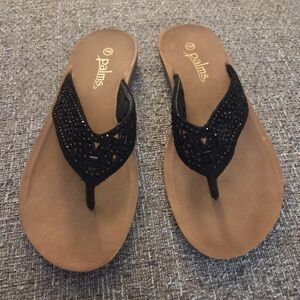Palms Sandals/ Black  Flip flops, Thongs Flats size 7M